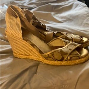 Coach wedges Size 9
